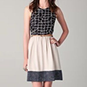 Sachin & Babi Emma Belted Combo Dress